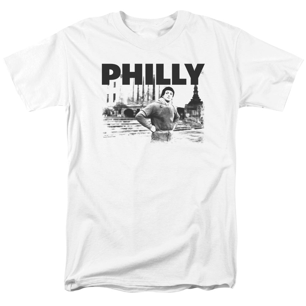 Rocky Philly Mens T Shirt White Officially Licensed