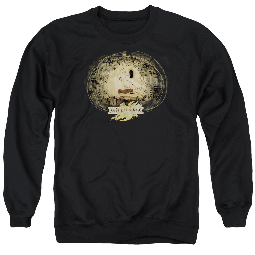 Mirrormask Sketch Mens Crewneck Sweatshirt Black Officially Licensed