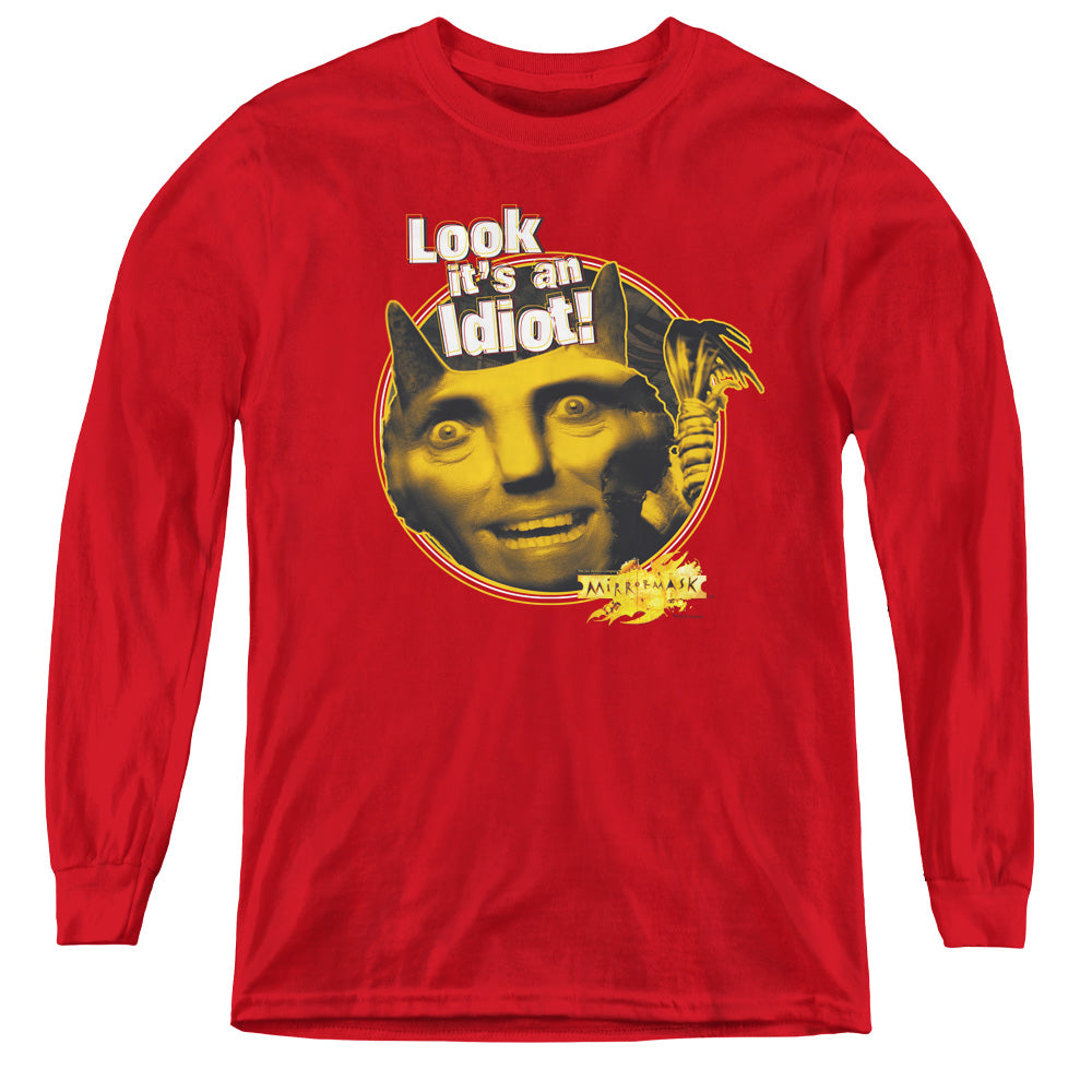 Mirrormask Riddle Me This Long Sleeve Kids Youth T Shirt Red Officially Licensed
