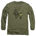 Mirrormask Dont Let Them Mens Long Sleeve Shirt Military Green Officially Licensed