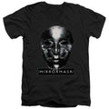 Mirrormask Mask Mens Slim Fit V-Neck T Shirt Black Officially Licensed