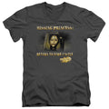 Mirrormask Missing Princess Mens Slim Fit V-Neck T Shirt Charcoal Officially Licensed