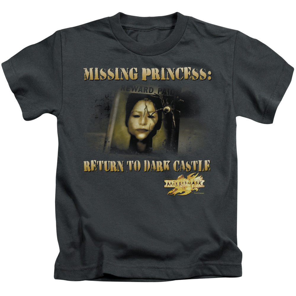 Mirrormask Missing Princess Juvenile Kids Youth T Shirt Charcoal Officially Licensed