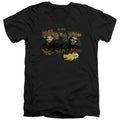 Mirrormask Hungry Mens Slim Fit V-Neck T Shirt Black Officially Licensed