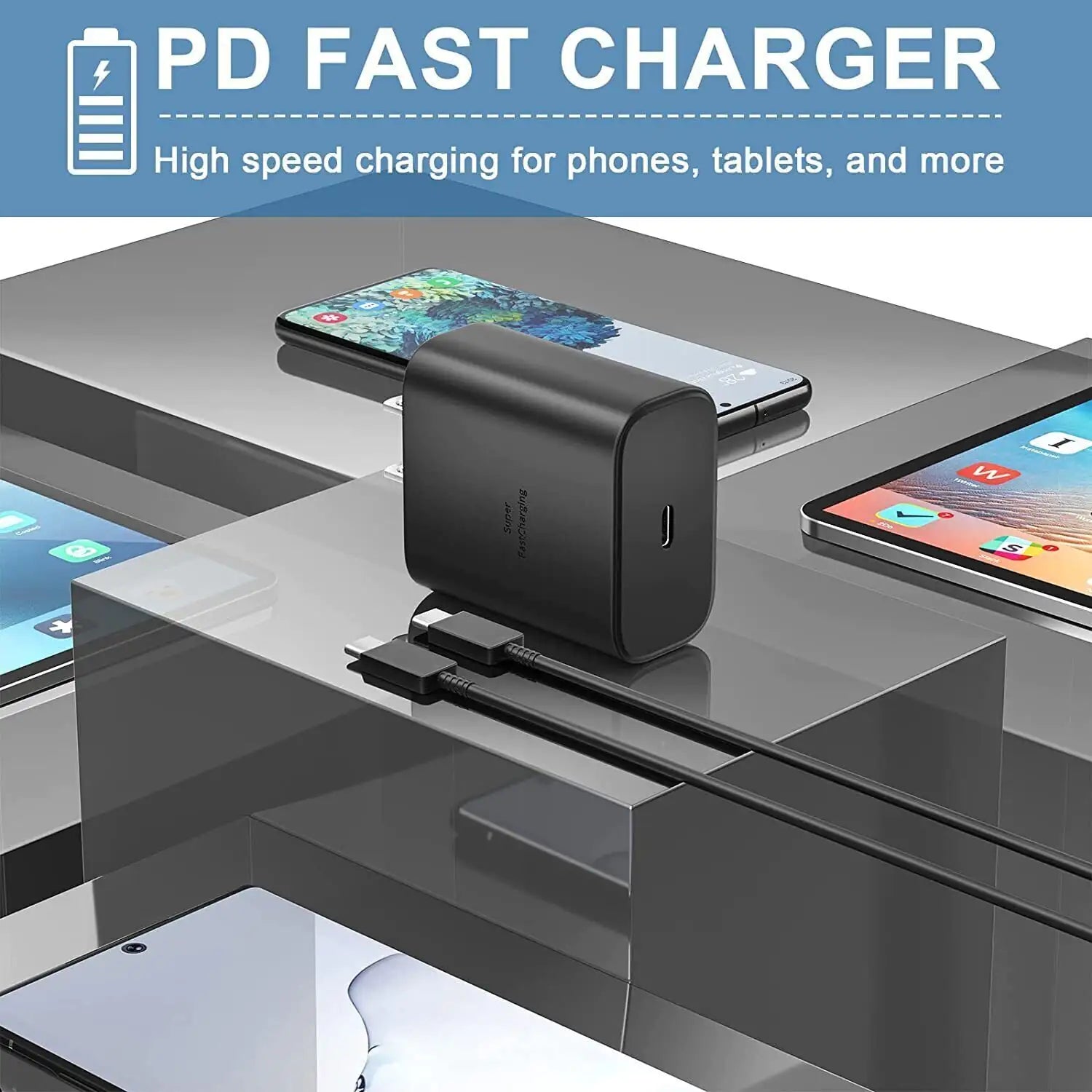 45W USB-C Super Fast Wall Charger + 6FT Cable For Samsung Galaxy S20 S21 S22 S23