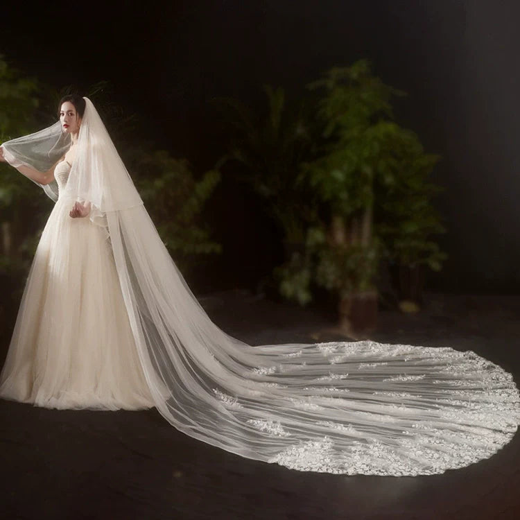 Bride Wedding Long Big Tailing Veil