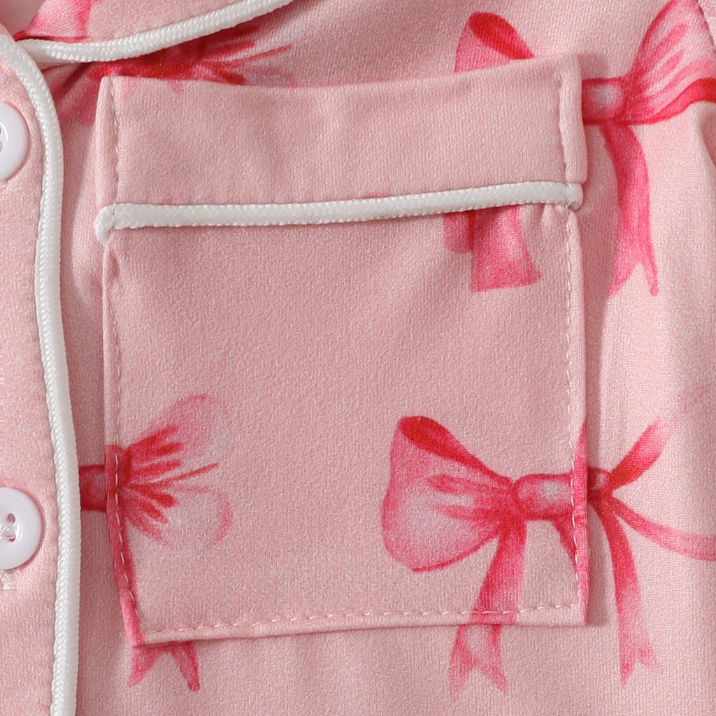 Printed Fashion Personalized Girls' Bow Jumpsuit