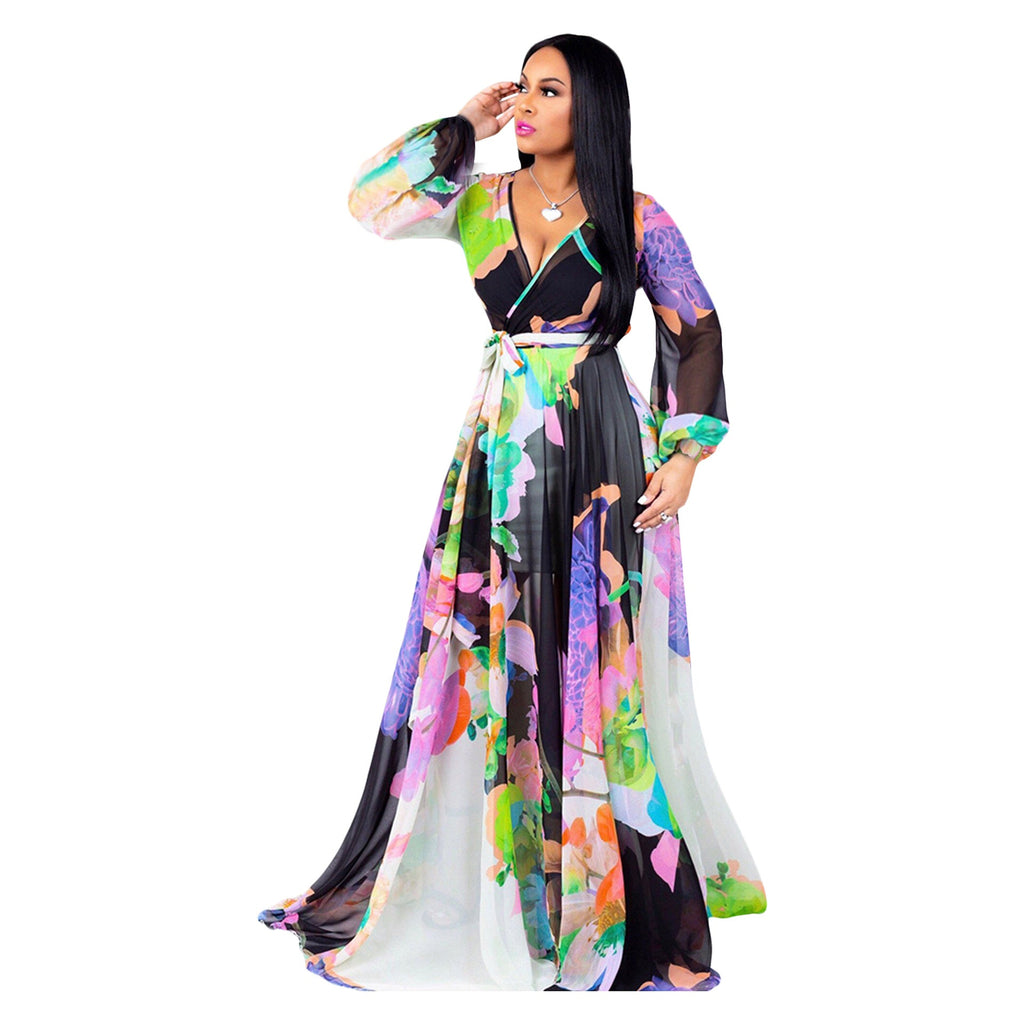 Printed Fashion Floral Beach Dress Fashion Print Fashion Floral Beach Dress
