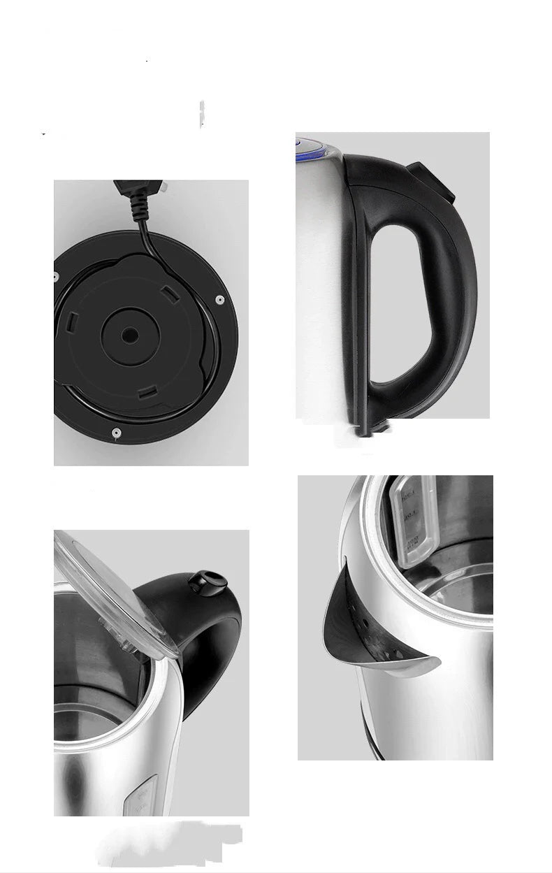 110V Cross-Border Electric Kettle Household Water Boiling Kettle Automatic Power off Integrated 304 Stainless Steel Genuine Goods Large Capacity