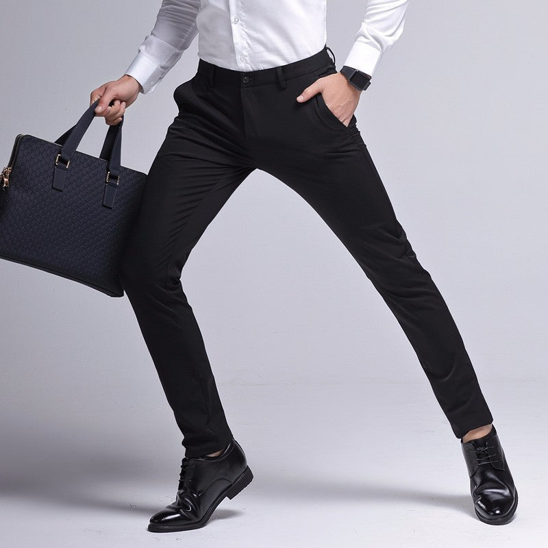 Brand Summer Slim-Fit Casual Suit Pants