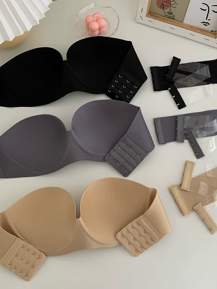 Women's Summer Non-Slip Invisible Back Underwired Bra