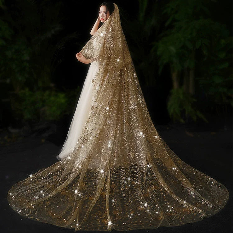 Bride Wedding Long Big Tailing Veil