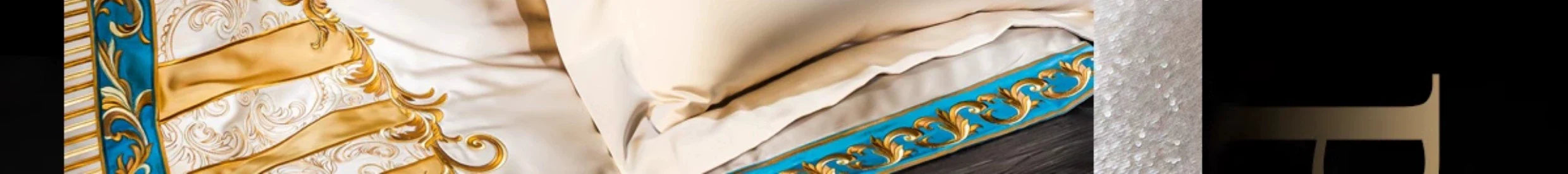 European Luxury Pure Cotton Satin Embroidery Bedding Set 4 - 10 Pieces