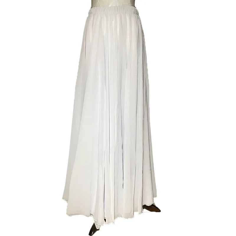 720-Degree Large Hem Half-Length Yarn Dance  Skirt