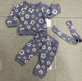 Personality New Waffle Print Sweater Suit