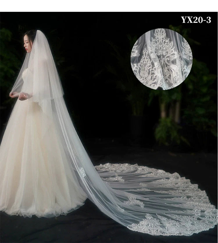 Bride Wedding Long Big Tailing Veil