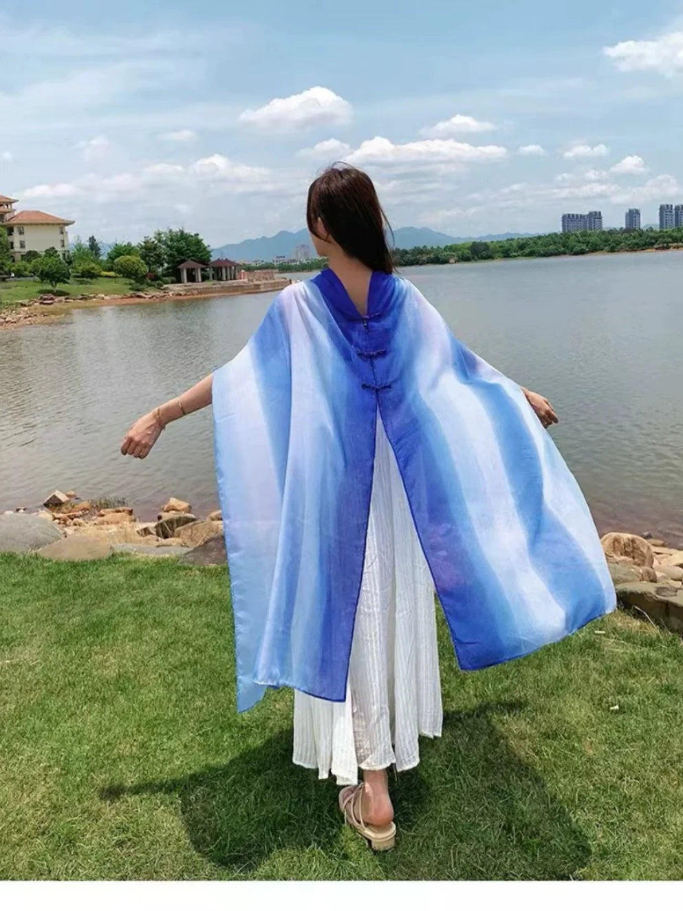 Travel Summer Gradient Shawl