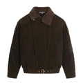 Retro Men's Down Jacket, Turn-Down Collar Patchwork Coat, Trendy Brand Loose Fit, Casual Men's Outerwear