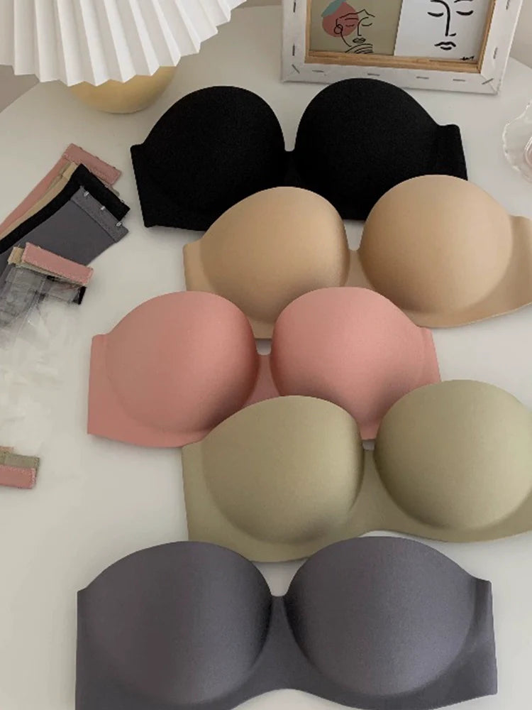 Women's Summer Non-Slip Invisible Back Underwired Bra