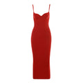 European and American Sexy Strappy Low-Cut Stretch Tight Dress
