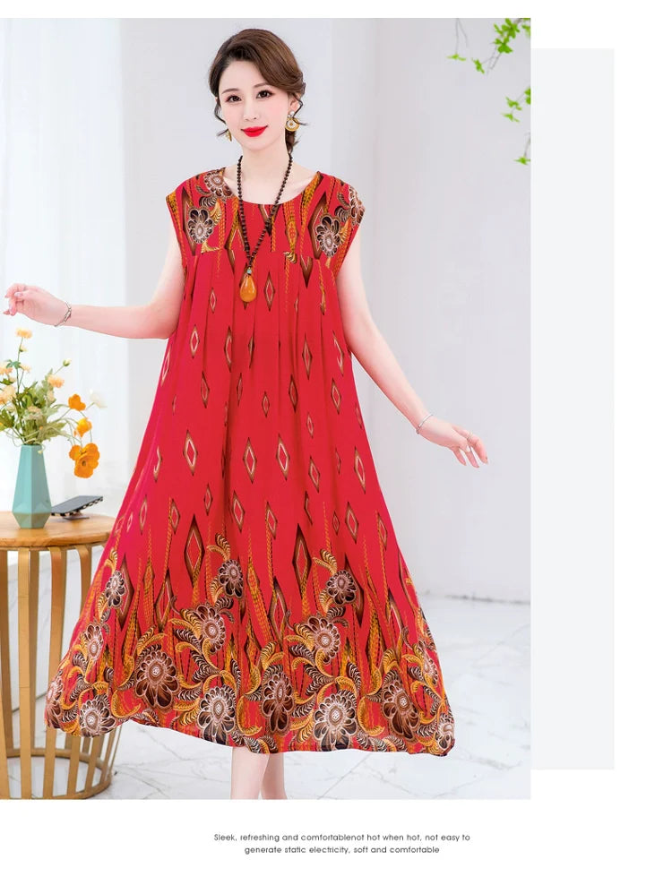 Summer Pure Cotton Stylish Extra Large Size 110.00kg Dress or Sleepwear