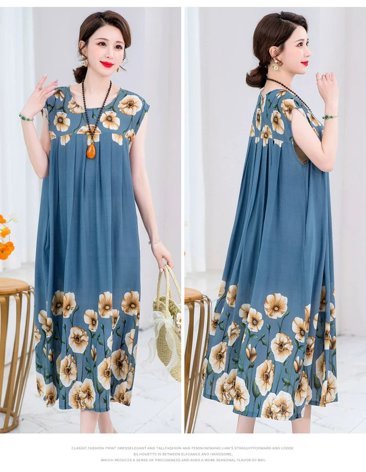 Summer Pure Cotton Stylish Extra Large Size 110.00kg Dress or Sleepwear