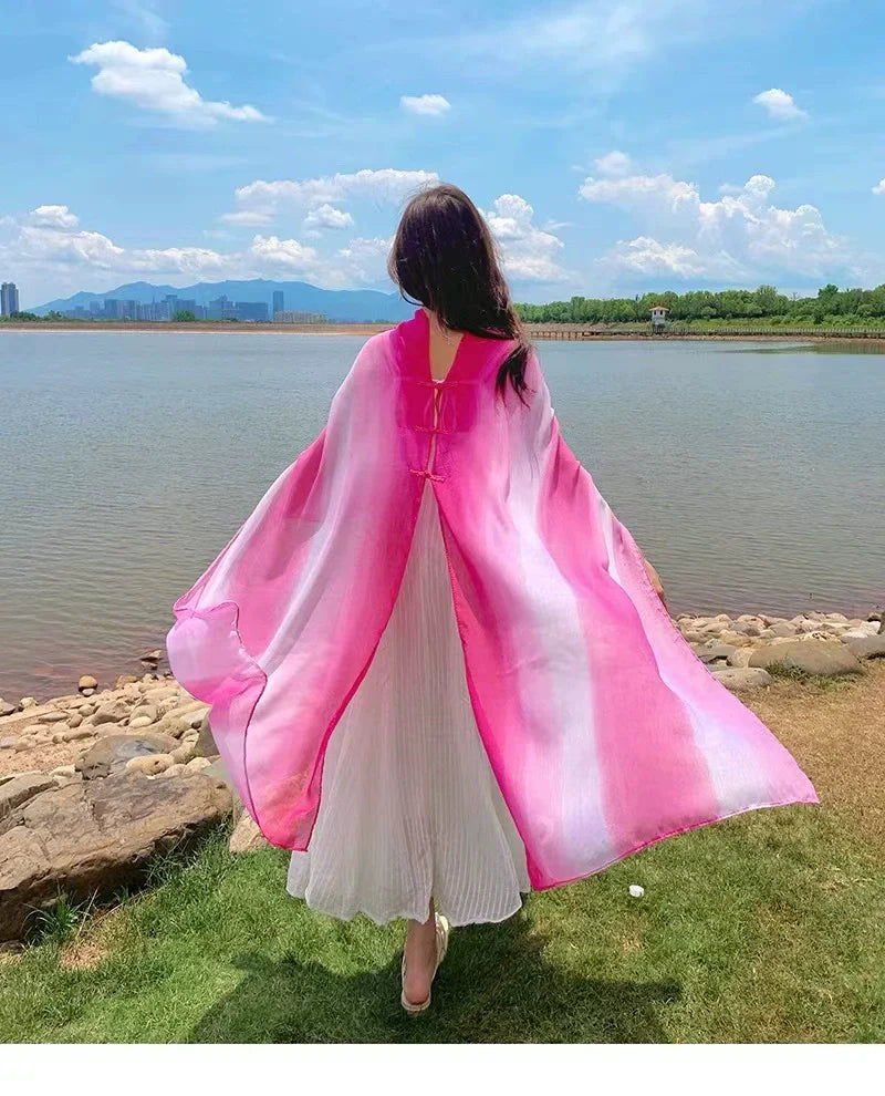 Travel Summer Gradient Shawl