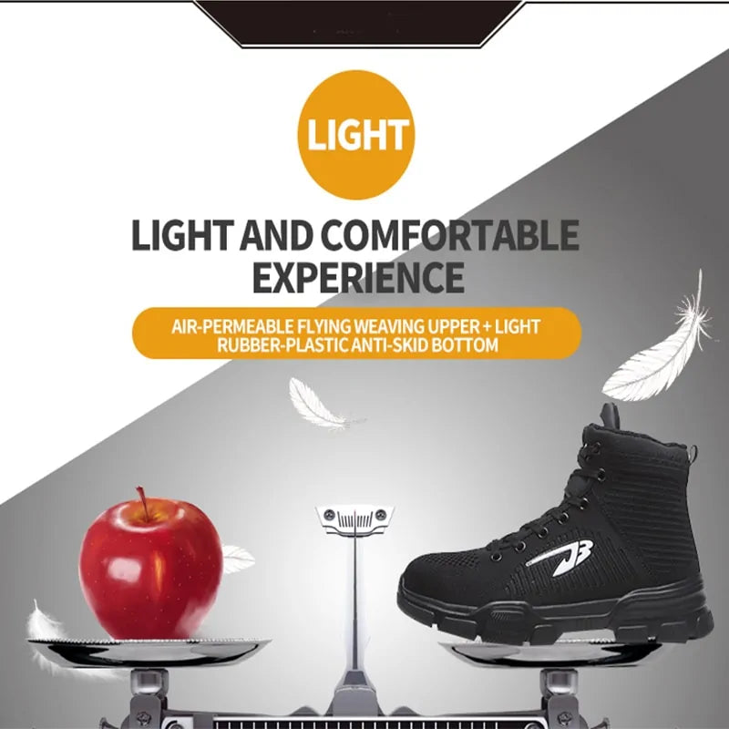 Men's Winter Safety Work Boots - Steel Toe Waterproof Insulated Construction Boots