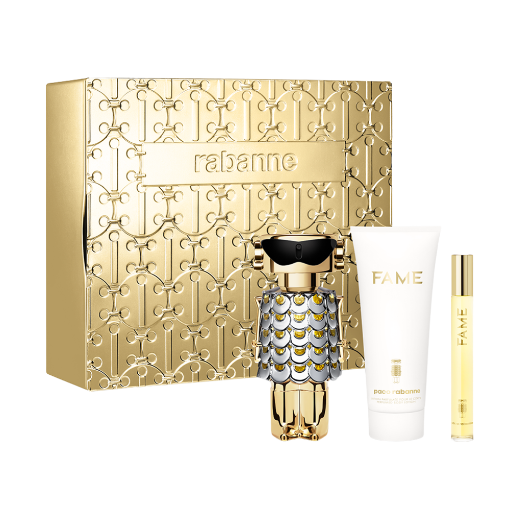 Paco Rabanne Fame Gift Set Eau de Parfum Women (2.7oz EDP + 3.4oz Body Lotion + 0.34oz Mini)