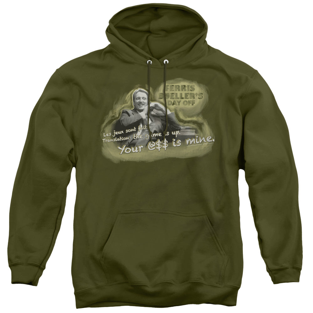 Ferris Bueller Mr. Rooney Mens Hoodie Military Green Officially Licensed