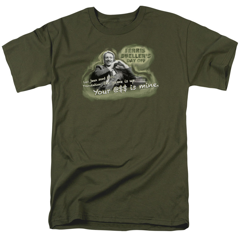 Ferris Bueller Mr. Rooney Mens T Shirt Military Green Officially Licensed