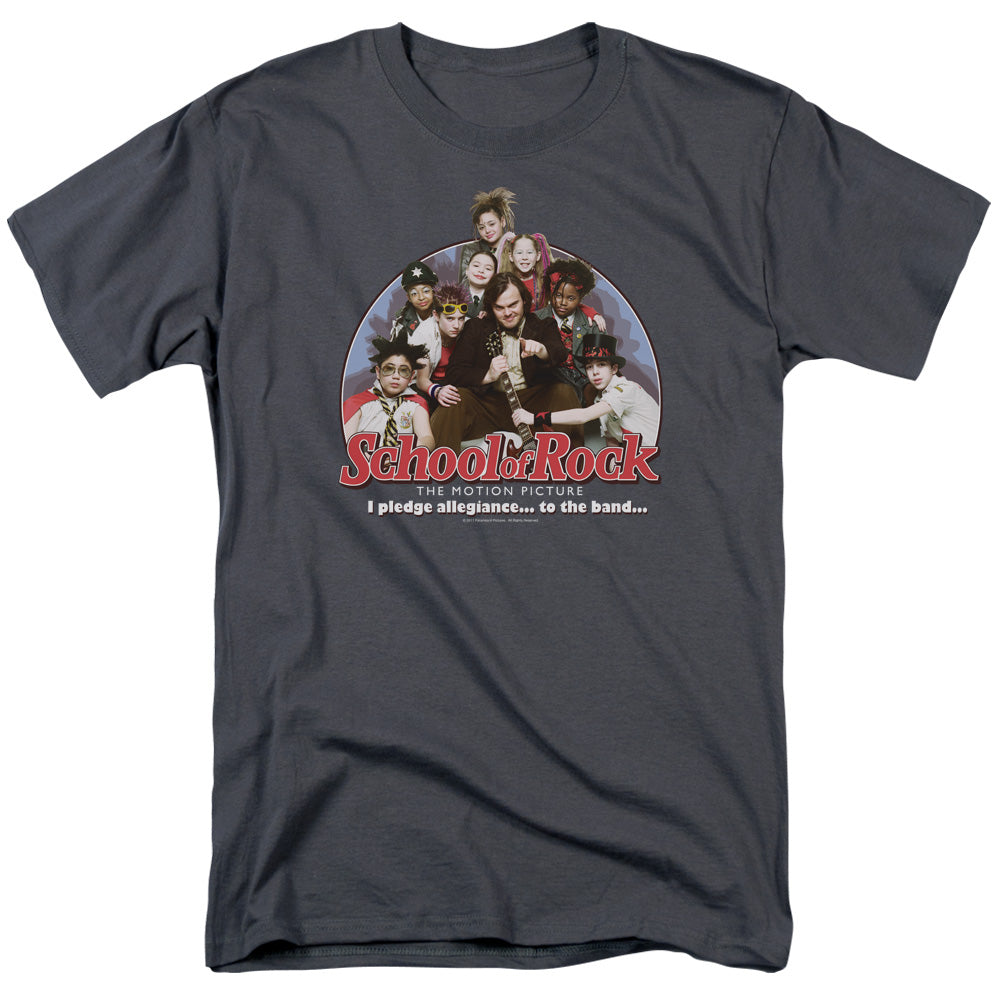 School Of Rock I Pledge Allegiance Mens T Shirt Charcoal Officially Licensed