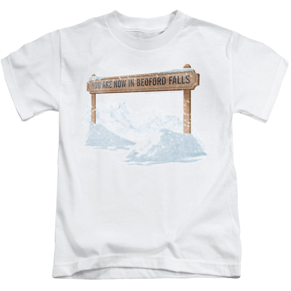 Its A Wonderful Life Bedford Falls Juvenile Kids Youth T Shirt White Officially Licensed