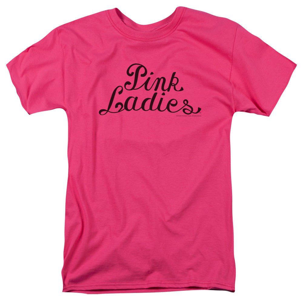 Grease Pink Ladies Logo Mens T Shirt Hot Pink Officially Licensed