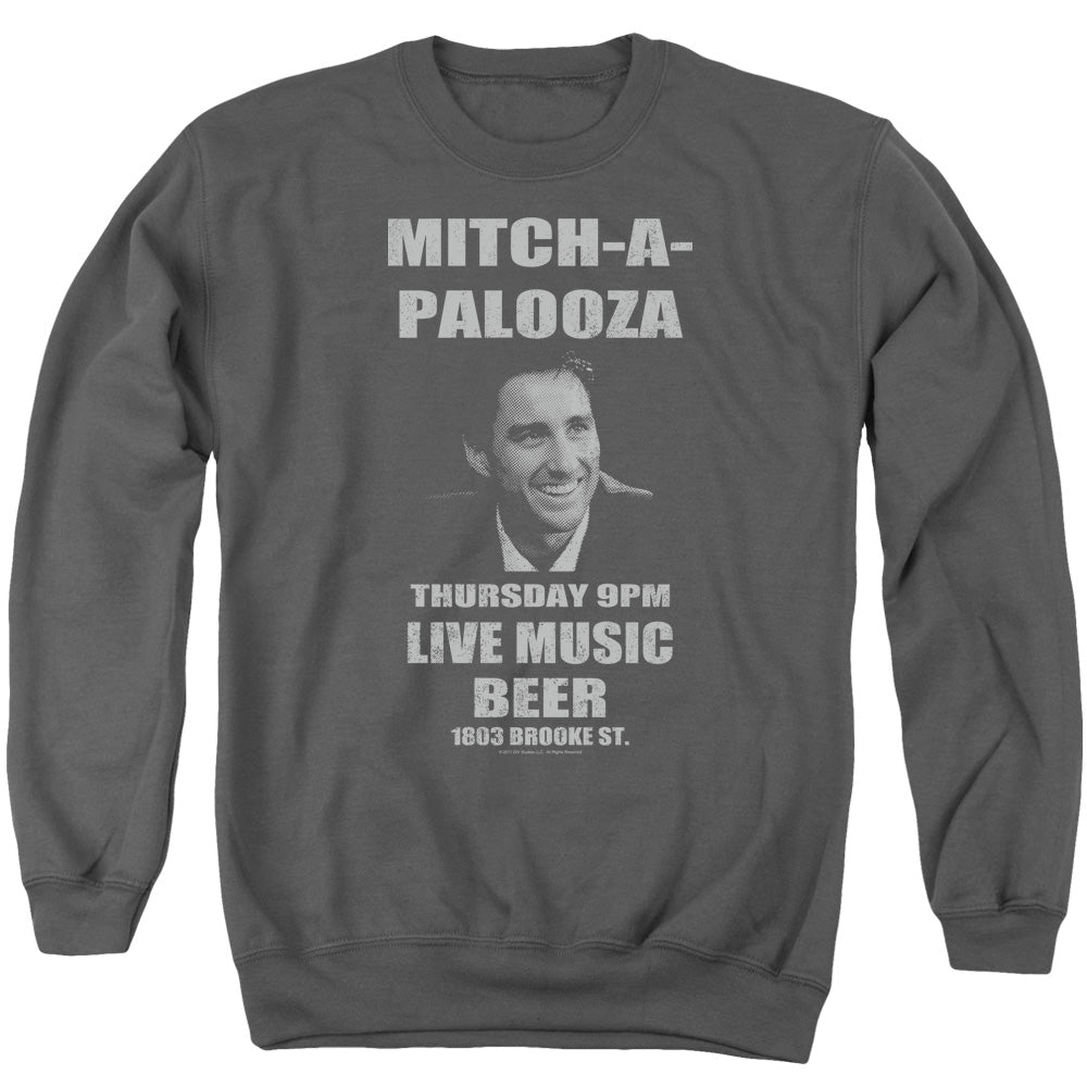 Old School Mitchapalooza Mens Crewneck Sweatshirt Charcoal Officially Licensed