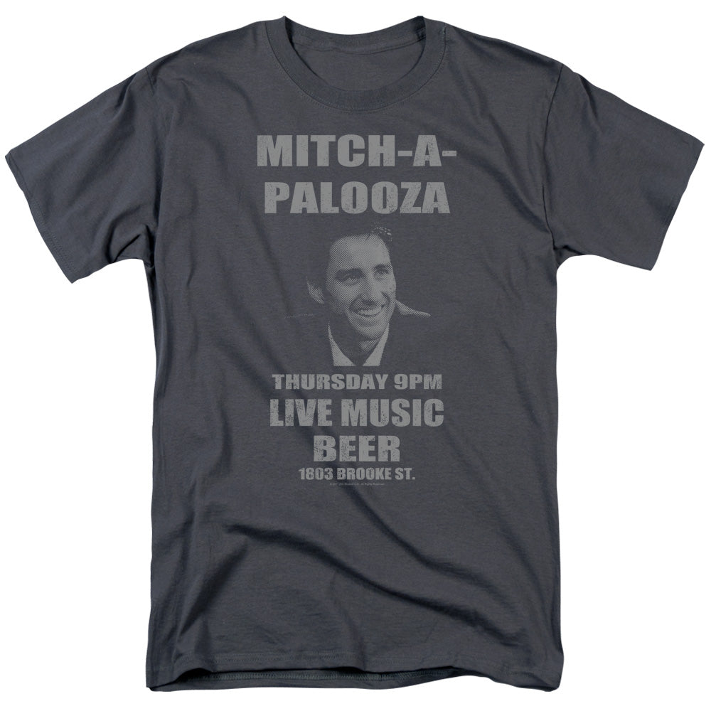 Old School Mitchapalooza Mens T Shirt Charcoal Officially Licensed