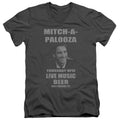Old School Mitchapalooza Mens Slim Fit V-Neck T Shirt Charcoal Officially Licensed