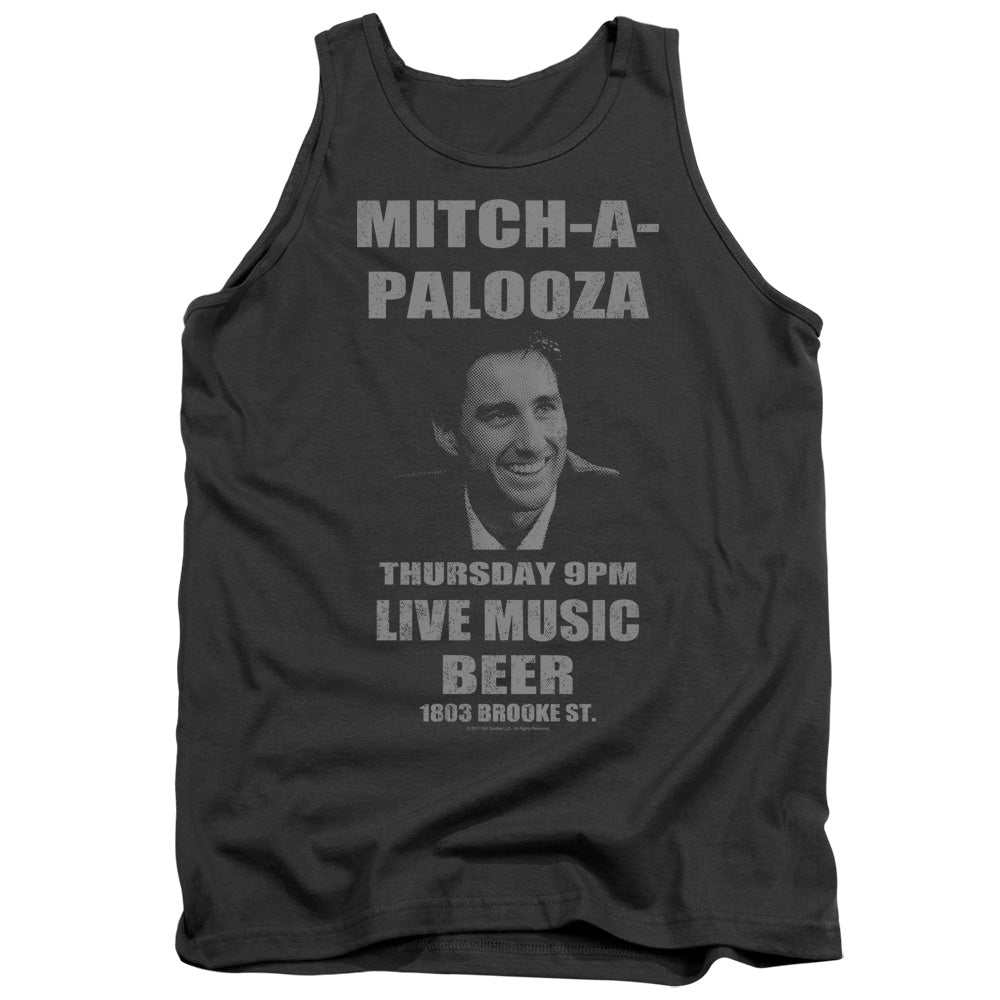 Old School Mitchapalooza Mens Tank Top Shirt Charcoal Officially Licensed