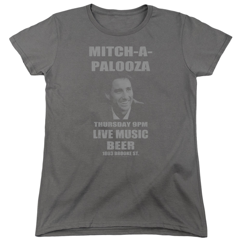 Old School Mitchapalooza Womens T Shirt Charcoal Officially Licensed