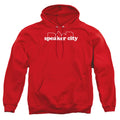 Old School Speaker City Logo Mens Hoodie Red Officially Licensed