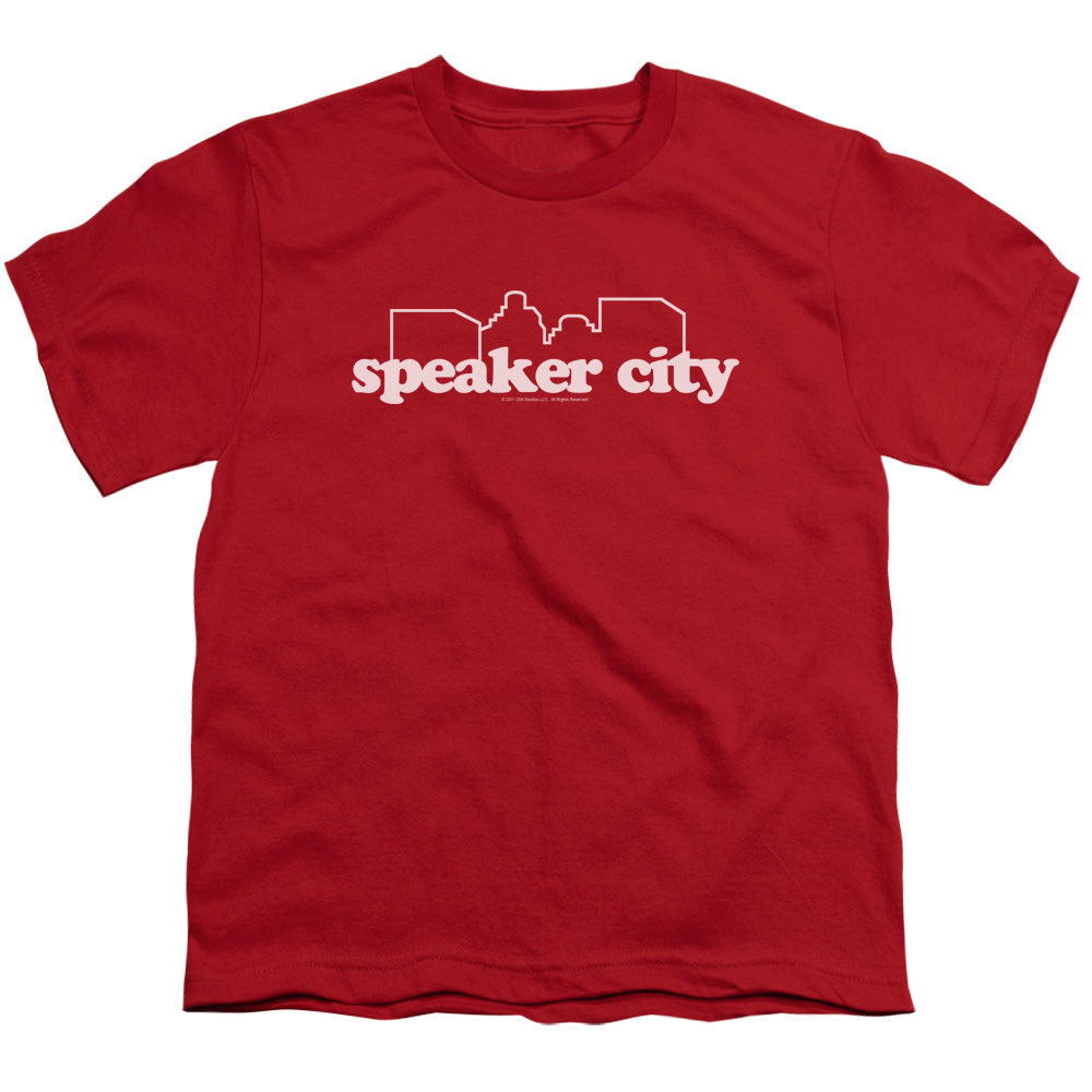 Old School Speaker City Logo Kids Youth T Shirt Red Officially Licensed