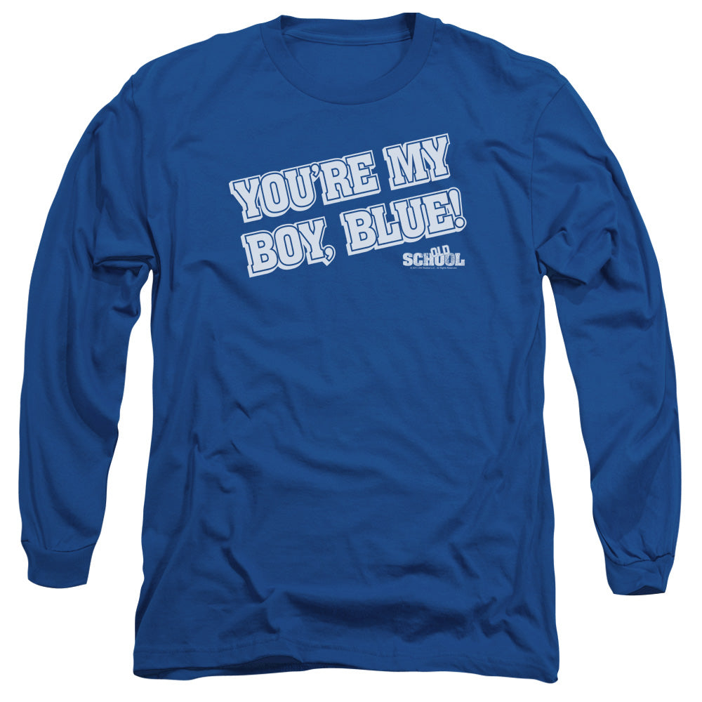Old School My Boy Blue Mens Long Sleeve Shirt Royal Blue Officially Licensed