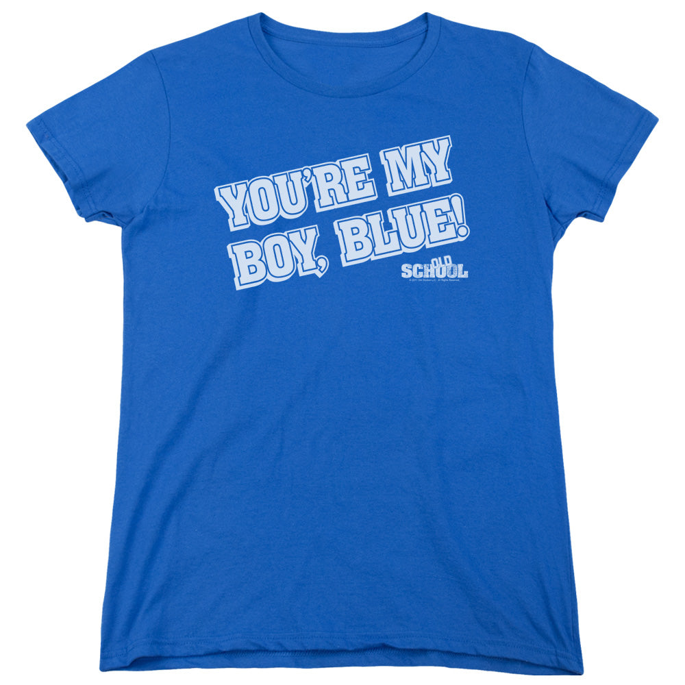Old School My Boy Blue Womens T Shirt Royal Blue Officially Licensed