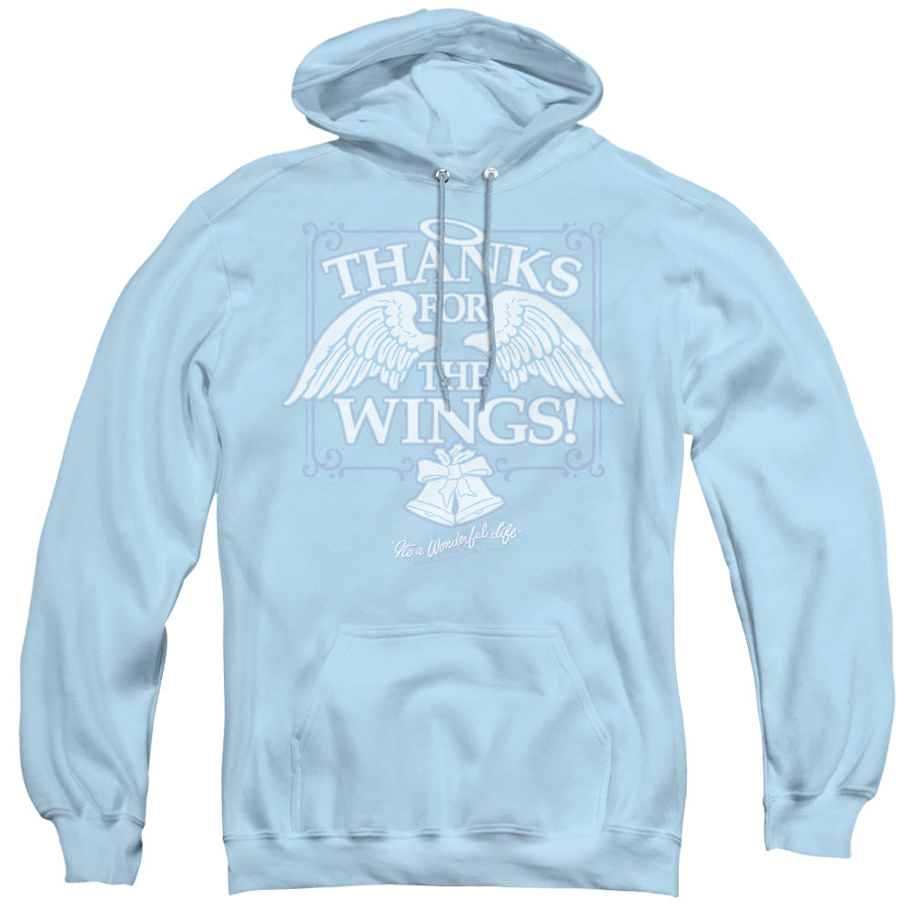 Its A Wonderful Life Dear George Mens Hoodie Light Blue Officially Licensed