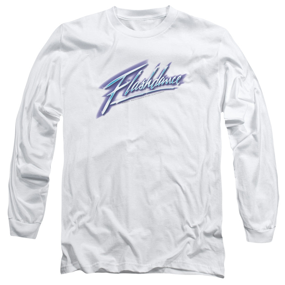 Flashdance Logo Mens Long Sleeve Shirt White Officially Licensed Officially Licensed