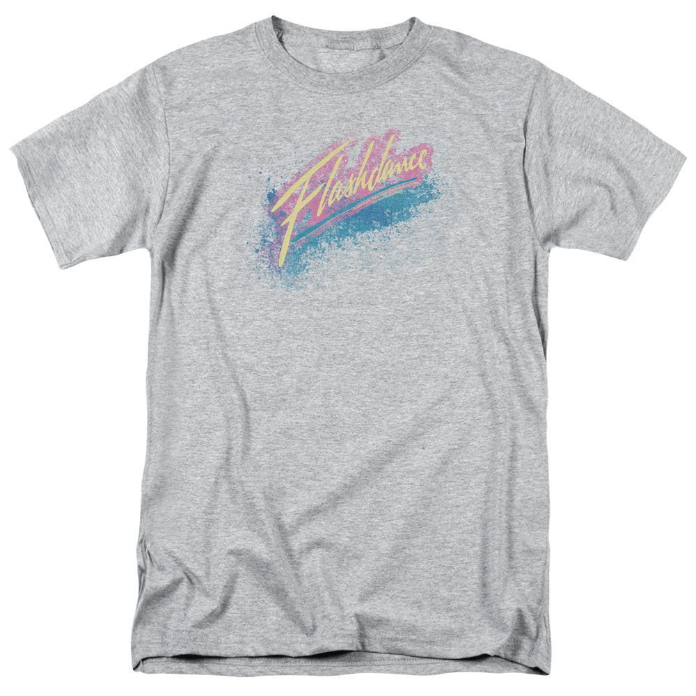 Flashdance Spray Logo Mens T Shirt Athletic Heather Officially Licensed