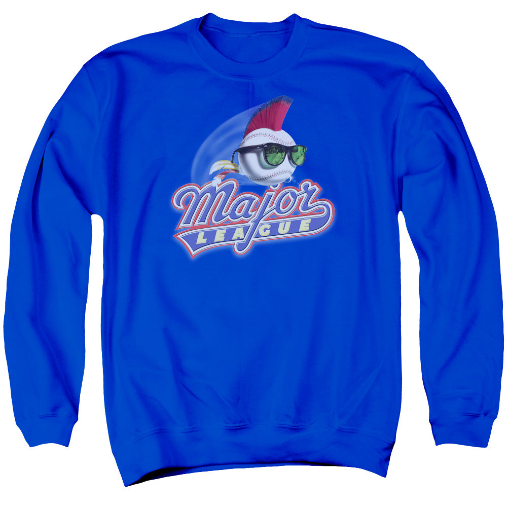 Major League Title Mens Crewneck Sweatshirt Royal Blue Officially Licensed