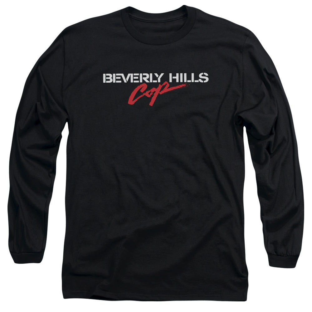 Beverly Hills Cop Logo Mens Long Sleeve Shirt Black Officially Licensed Officially Licensed