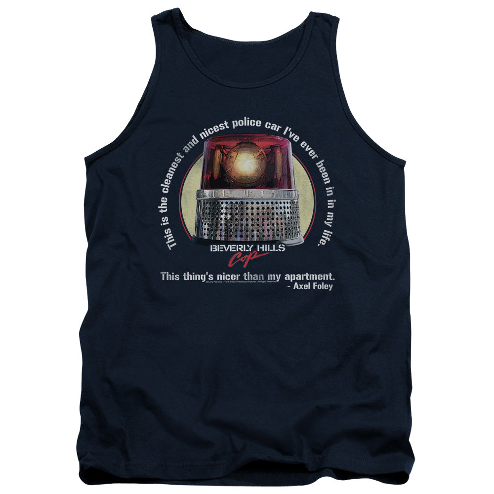 Beverly Hills Cop Incest Police Car Mens Tank Top Shirt Navy Blue Officially Licensed
