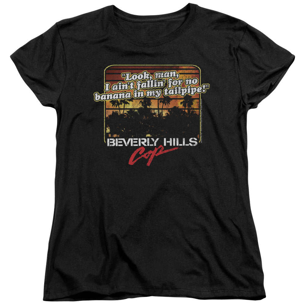 Beverly Hills Cop Banana In My Tailpipe Womens T Shirt Black Officially Licensed